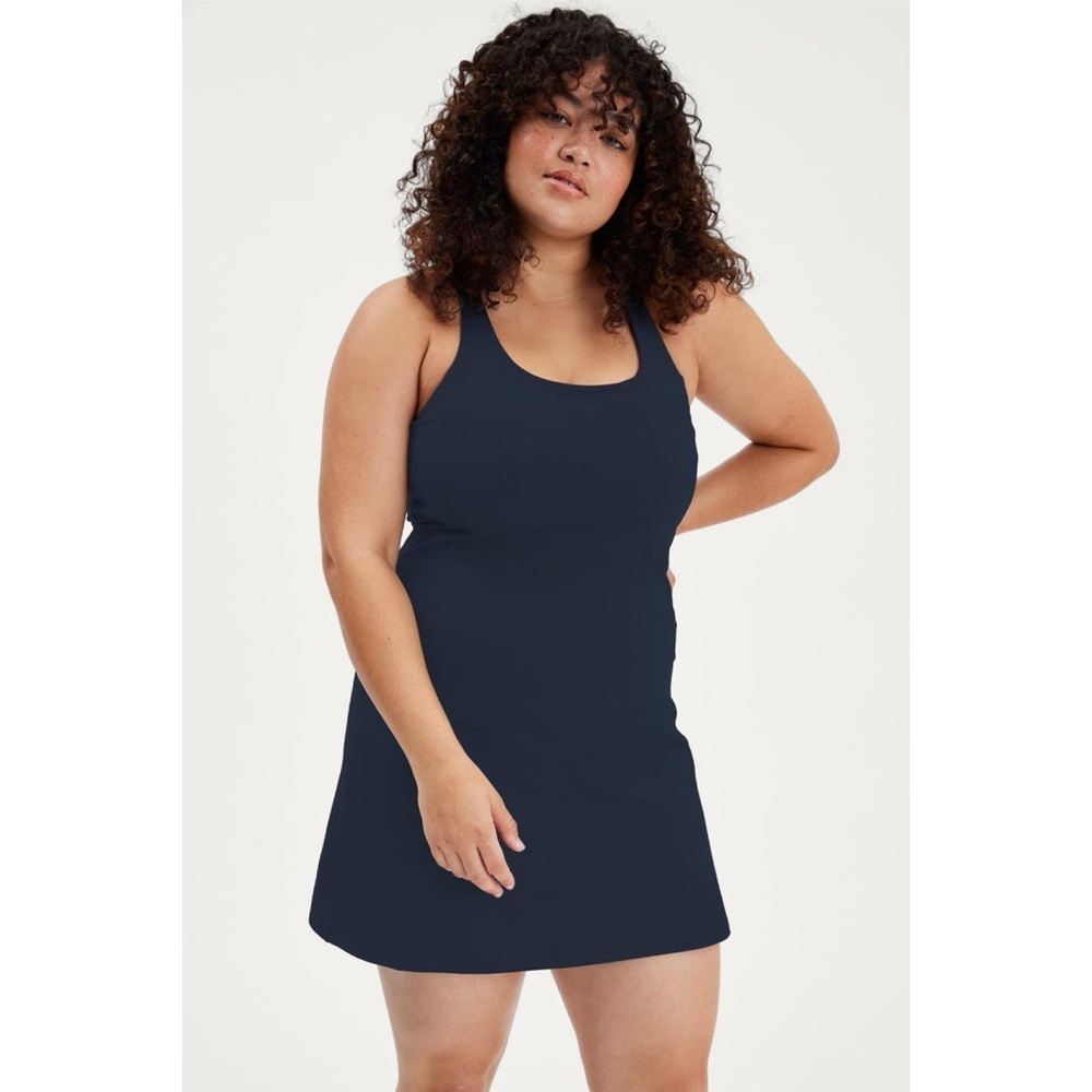Girlfriend Collective Navy Mini Dress